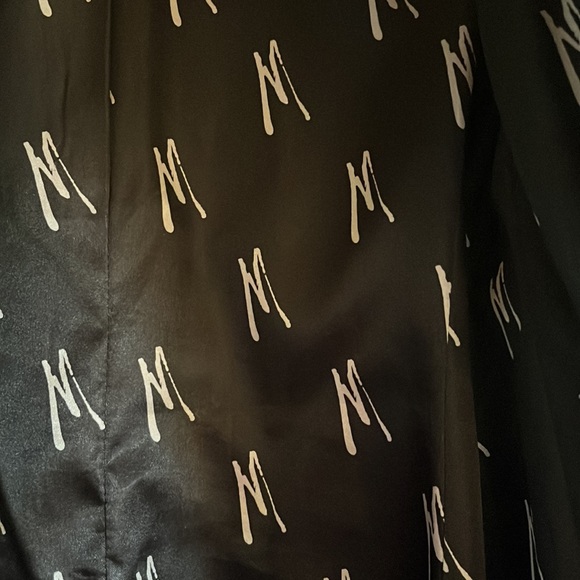 Vintage Marciano tweed long trench/pea coat in black shimmer size XS - Picture 6 of 6